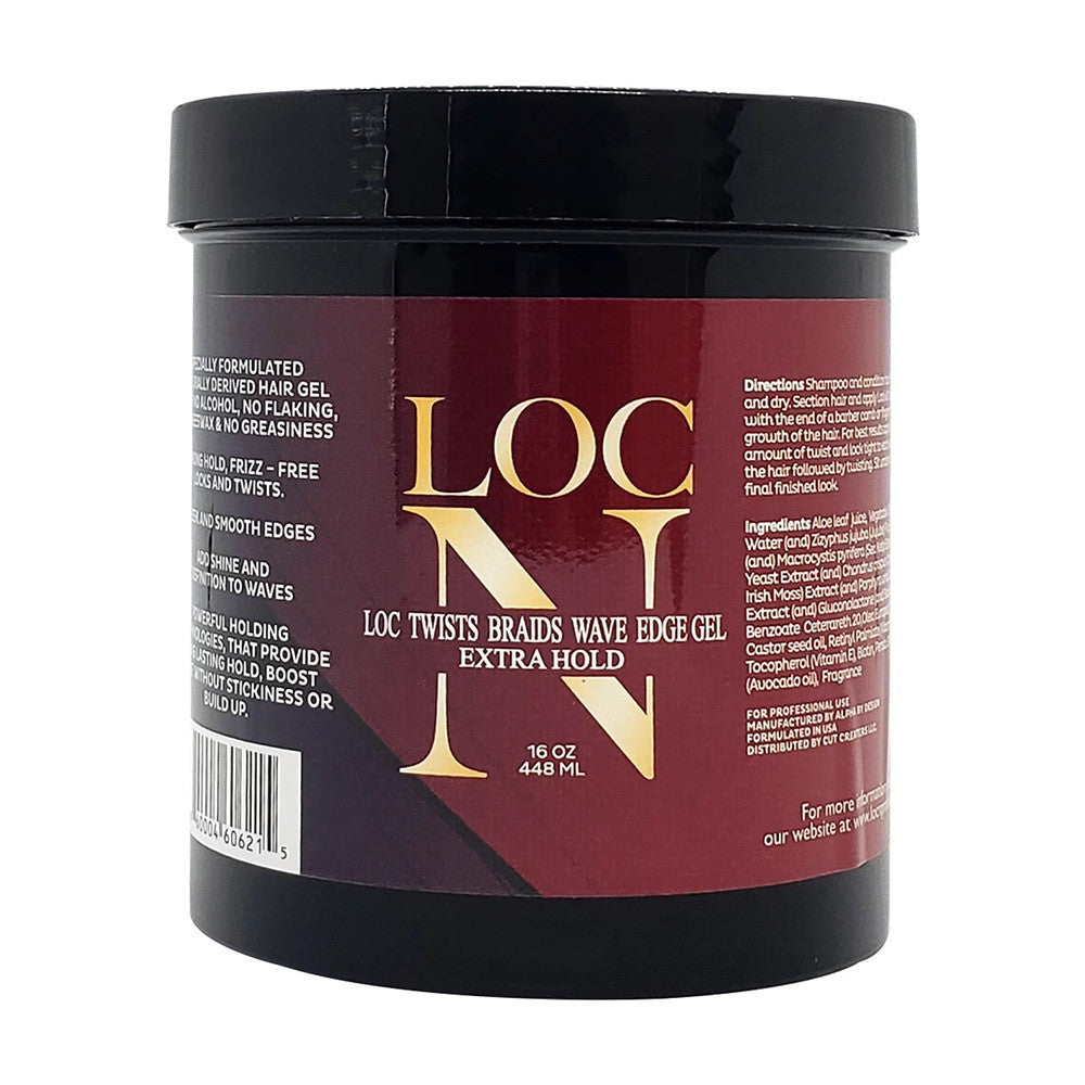 Loc N Twists Braids Wave Edge Gel Extra Hold, 16 Oz